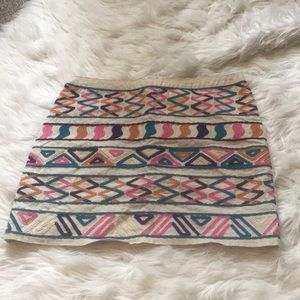 tribal mini skirt